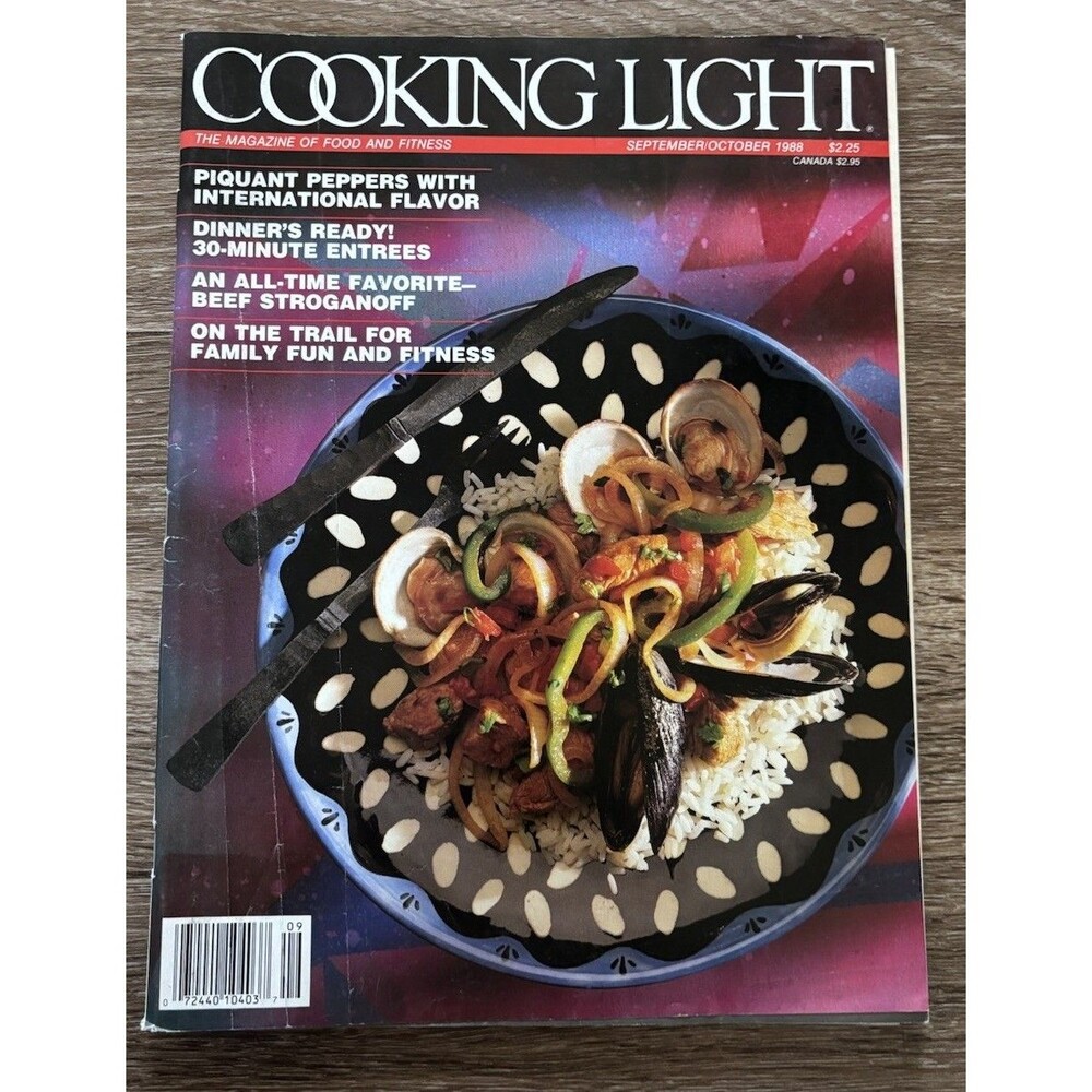 COOKING LIGHT Magazine September / October 1988 VTG Stroganoff & International